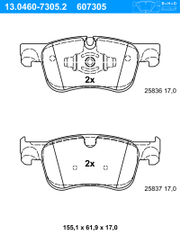 Bremsbelagsatz, Scheibenbremse CITROËN C4 Grand Picasso