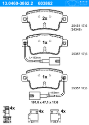 Bremsbelagsatz, Scheibenbremse FIAT PUNTO EVO