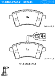 Bremsbelagsatz, Scheibenbremse RENAULT KANGOO BE BOP