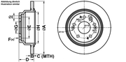 Bremsscheibe HONDA ACCORD