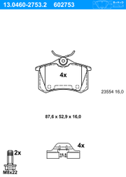 Bremsbelagsatz, Scheibenbremse RENAULT SCÉNIC