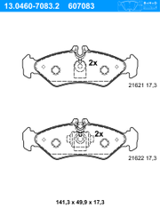Bremsbelagsatz, Scheibenbremse VW LT 28-35