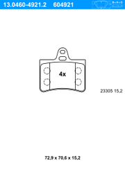 Bremsbelagsatz, Scheibenbremse CITROËN C5