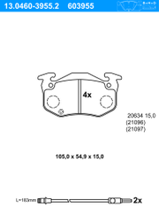 Bremsbelagsatz, Scheibenbremse RENAULT TWINGO