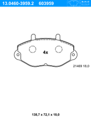 Bremsbelagsatz, Scheibenbremse FORD TRANSIT
