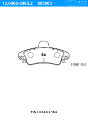 Bremsbelagsatz, Scheibenbremse FORD COUGAR