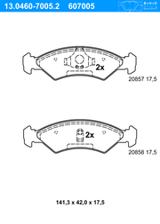 Bremsbelagsatz, Scheibenbremse FORD FIESTA