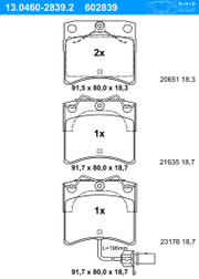 Bremsbelagsatz, Scheibenbremse VW TRANSPORTER
