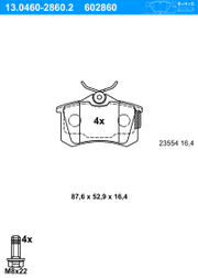 Bremsbelagsatz, Scheibenbremse AUDI A3