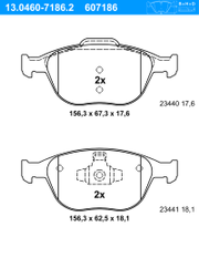 Bremsbelagsatz, Scheibenbremse FORD TRANSIT CONNECT