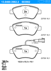 Bremsbelagsatz, Scheibenbremse FIAT STILO