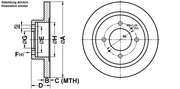 Bremsscheibe NISSAN SUNNY