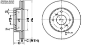 Bremsscheibe NISSAN ALMERA