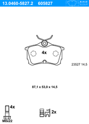 Bremsbelagsatz, Scheibenbremse HONDA
