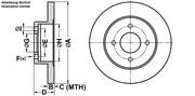 Bremsscheibe NISSAN MICRA