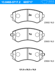 Bremsbelagsatz, Scheibenbremse NISSAN ALMERA