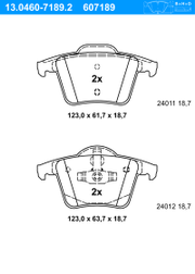 Bremsbelagsatz, Scheibenbremse VOLVO XC90