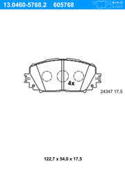 Bremsbelagsatz, Scheibenbremse TOYOTA YARIS VERSO