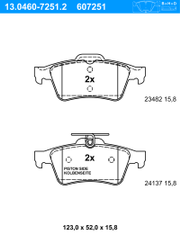 Bremsbelagsatz, Scheibenbremse RENAULT LAGUNA