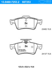 Bremsbelagsatz, Scheibenbremse CITROËN C5