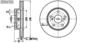 Bremsscheibe TOYOTA AURIS