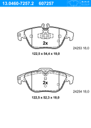 Bremsbelagsatz, Scheibenbremse MERCEDES-BENZ GLK-KLASSE