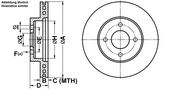 Bremsscheibe NISSAN ALMERA