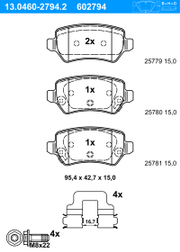 Bremsbelagsatz, Scheibenbremse KIA PRO CEE´D