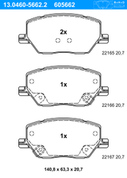 Bremsbelagsatz, Scheibenbremse FIAT 500X