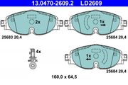 Bremsbelagsatz, Scheibenbremse VW UP
