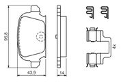 Bremsbelagsatz, Scheibenbremse OPEL TIGRA