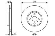 Bremsscheibe TOYOTA YARIS