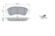 Bremsbelagsatz, Scheibenbremse CITROËN BERLINGO / BERLINGO FIRST
