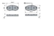Bremsbelagsatz, Scheibenbremse FIAT DUCATO
