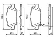 Bremsbelagsatz, Scheibenbremse TOYOTA AURIS