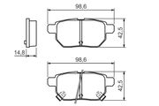Bremsbelagsatz, Scheibenbremse TOYOTA IQ