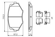 Bremsbelagsatz, Scheibenbremse MAZDA MX-3