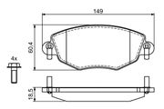 Bremsbelagsatz, Scheibenbremse FORD MONDEO