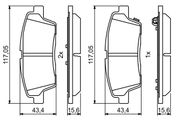 Bremsbelagsatz, Scheibenbremse HYUNDAI