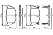 Bremsbelagsatz, Scheibenbremse HYUNDAI