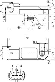 Sensor, Ladedruck RENAULT MODUS / GRAND MODUS