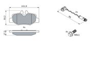Bremsbelagsatz, Scheibenbremse MERCEDES-BENZ VITO / MIXTO