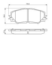 Bremsbelagsatz, Scheibenbremse TOYOTA AURIS