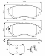 Bremsbelagsatz, Scheibenbremse MAZDA BT-50