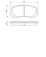 Bremsbelagsatz, Scheibenbremse DAIHATSU TERIOS