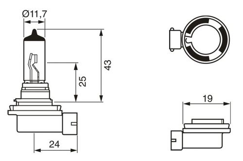 Produktbild für Glühlampe, Fernscheinwerfer