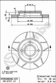Bremsscheibe FORD ESCORT CLASSIC