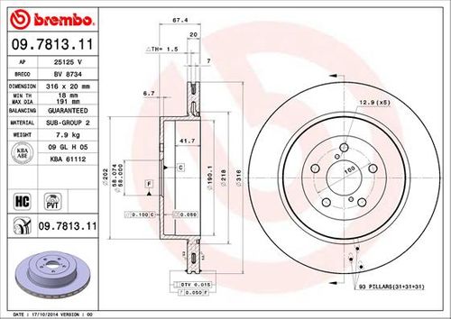 Produktbild für Bremsensatz-Hinterachse COATED DISC LINE / STANDARD