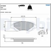 Bremsbelagsatz, Scheibenbremse TOYOTA AYGO