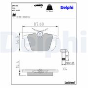 Bremsbelagsatz, Scheibenbremse FIAT BRAVA